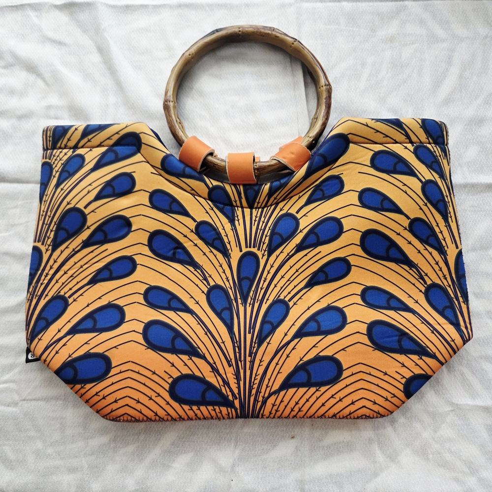 Stylish Orange and Blue Tote Bag